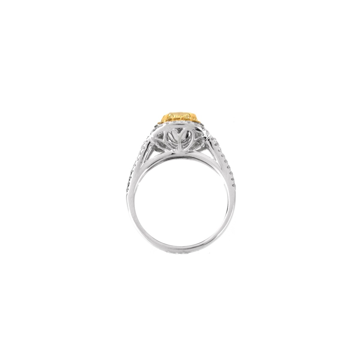 GIA Fancy Light Yellow Diamond Ring