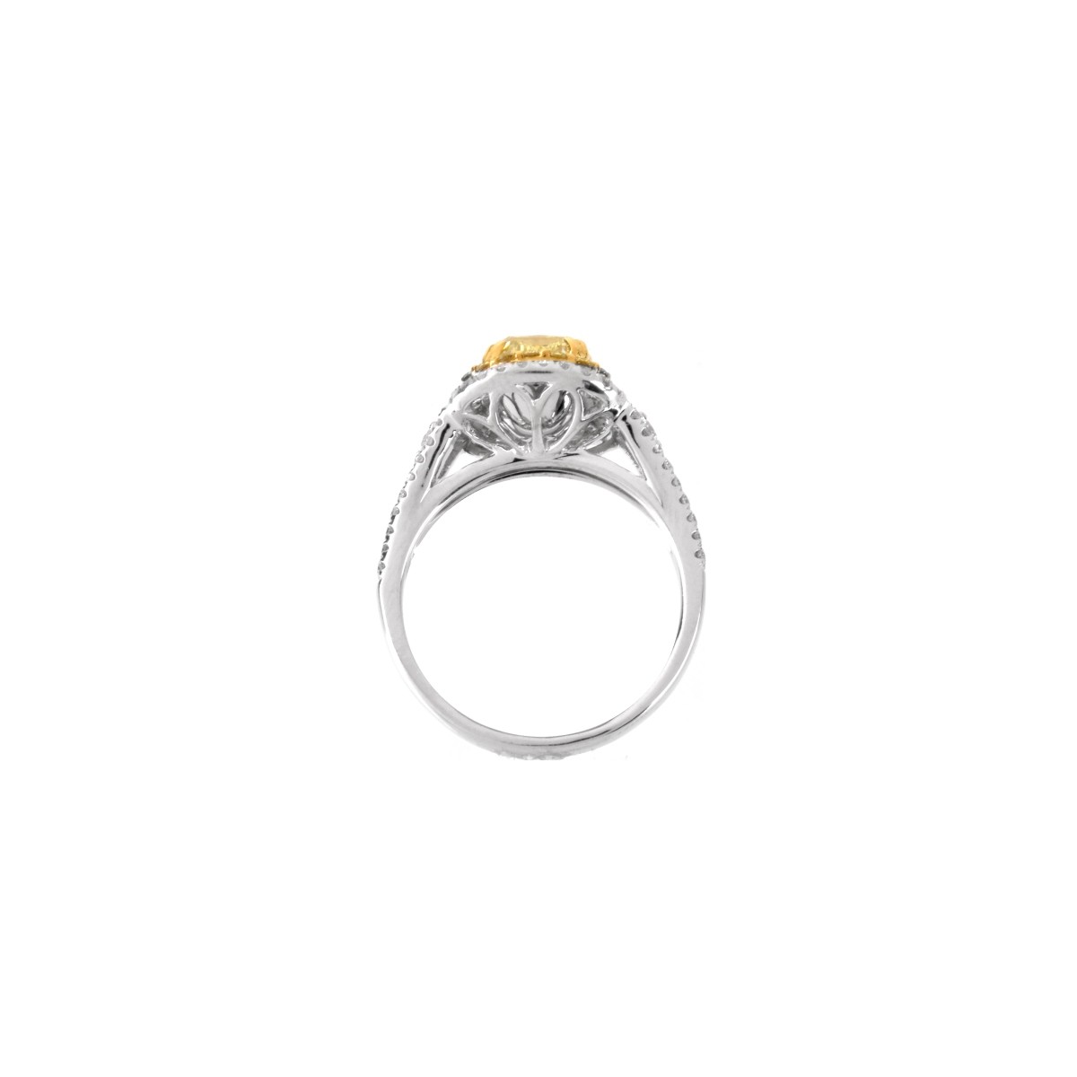 GIA Fancy Light Yellow Diamond Ring