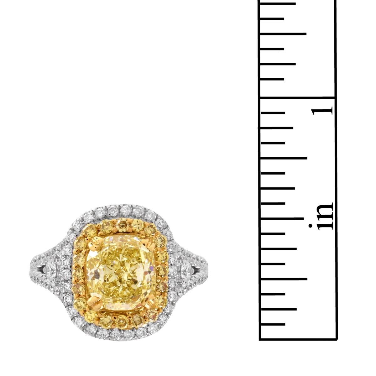 GIA Fancy Light Yellow Diamond Ring