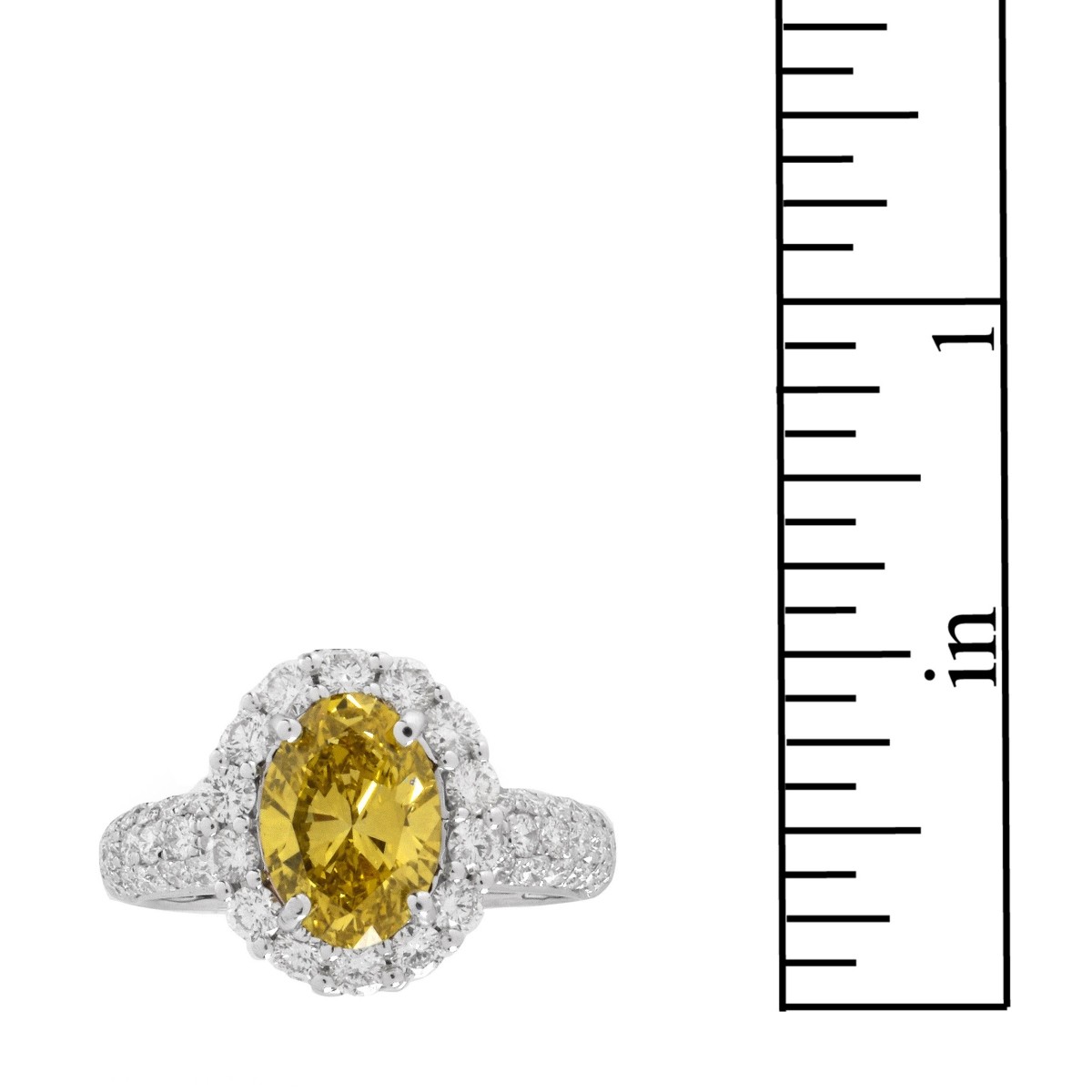 Canary Yellow Diamond and 18K Ring