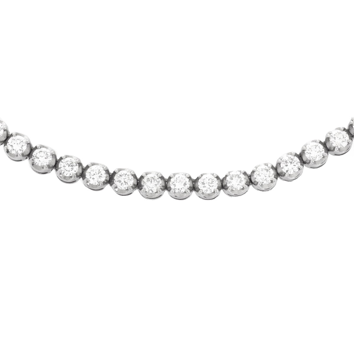 Diamond and 14K Tennis Necklace