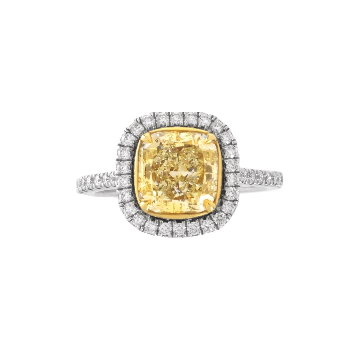 EGL Fancy Yellow Diamond Ring