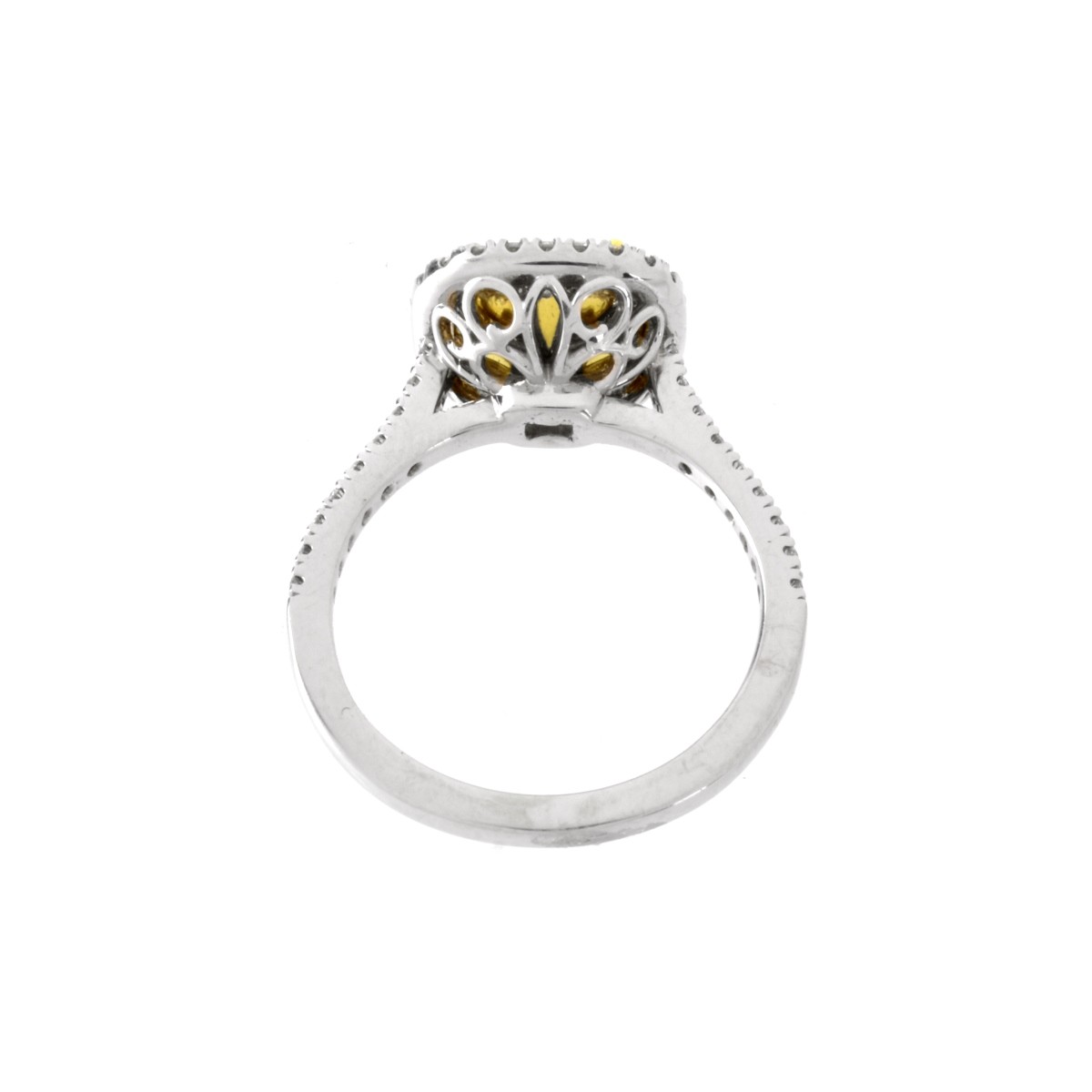 EGL Fancy Yellow Diamond Ring