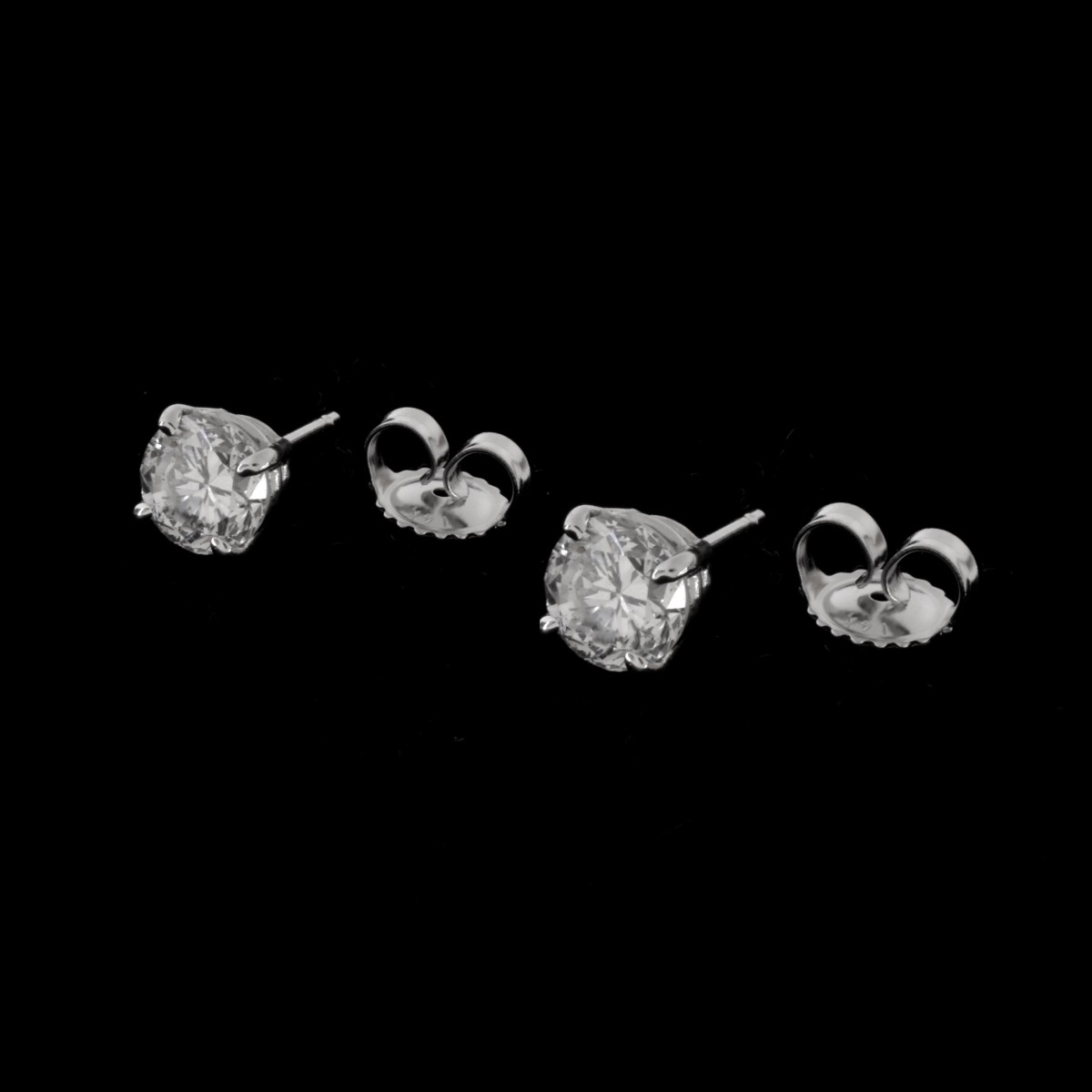 GIA Diamond and 14K Ear Studs