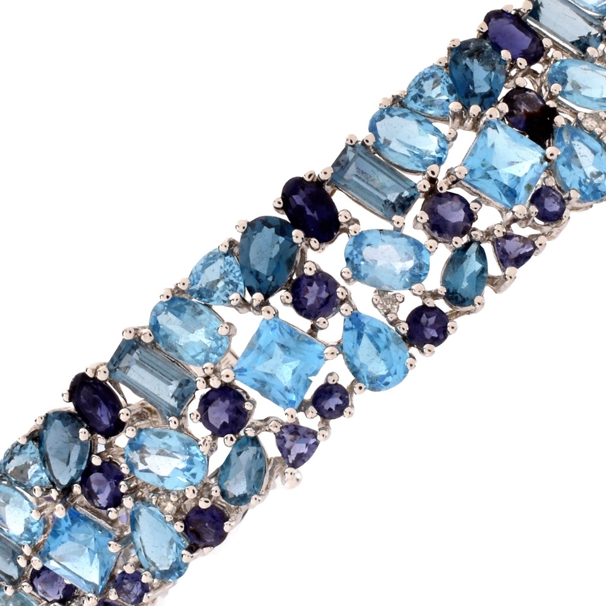 Tanzanite, Topaz and 14K Bracelet