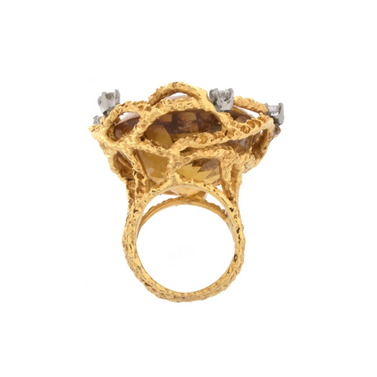 Topaz, Diamond and 18K Ring