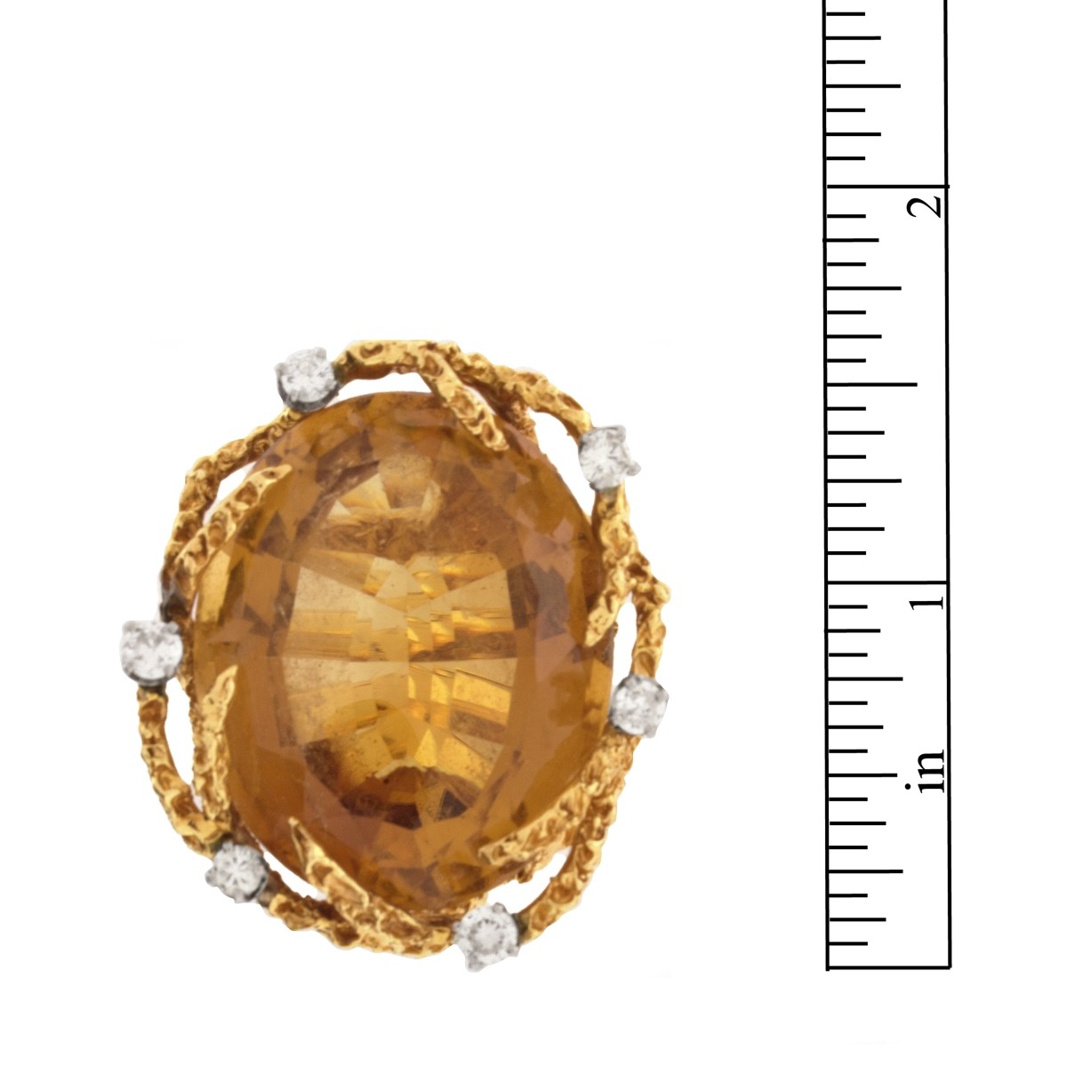 Topaz, Diamond and 18K Ring