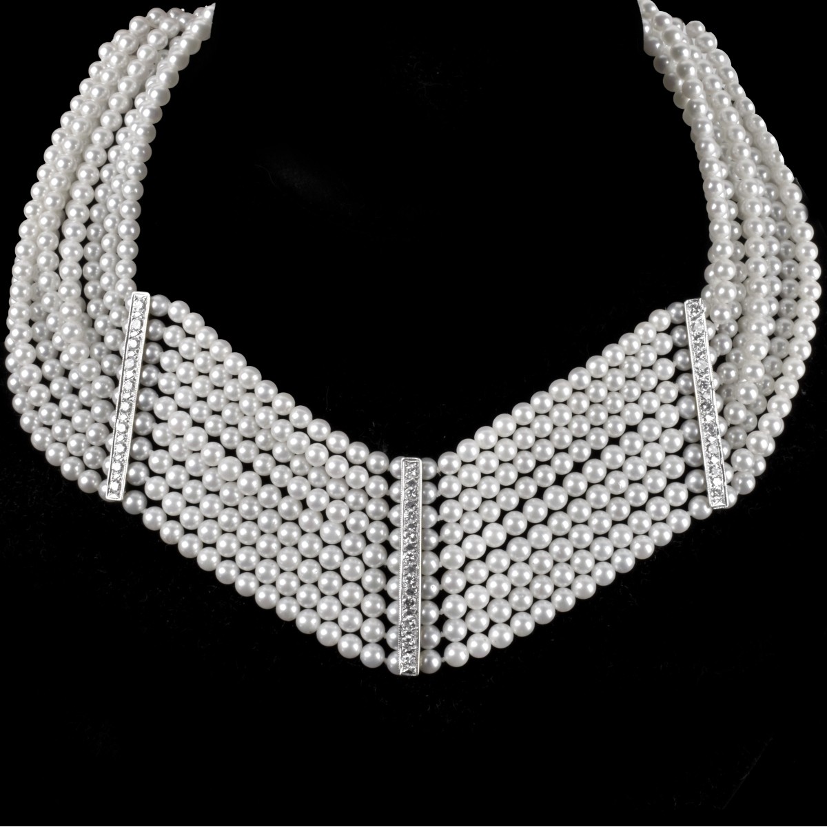 Diamond, Pearl and 18K Necklace