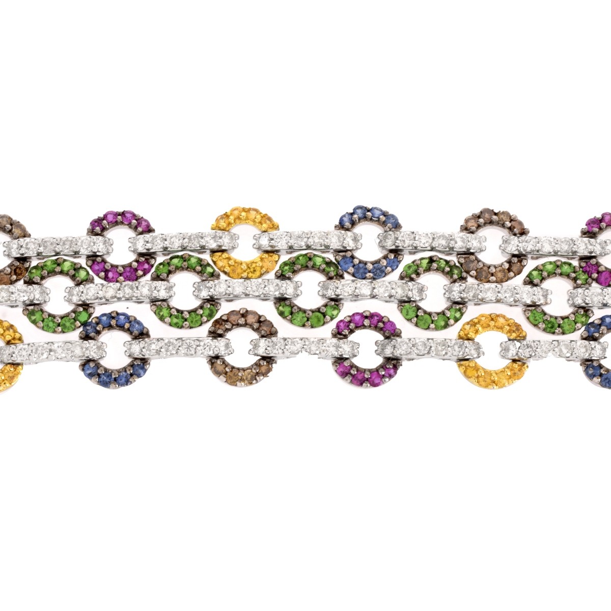 Diamond, Sapphire and 18K Bracelet