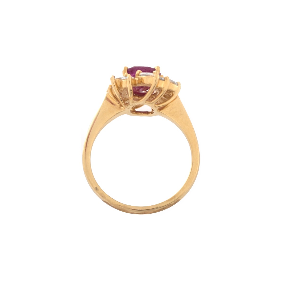 GIA Burma Ruby, Diamond and 14K Ring