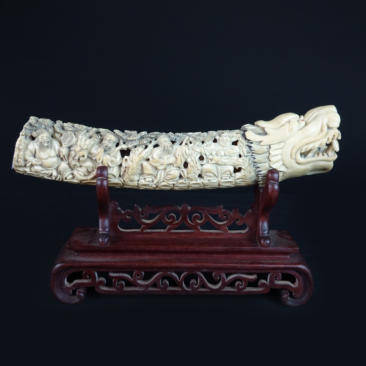19th C. Chinese Relief Tusk