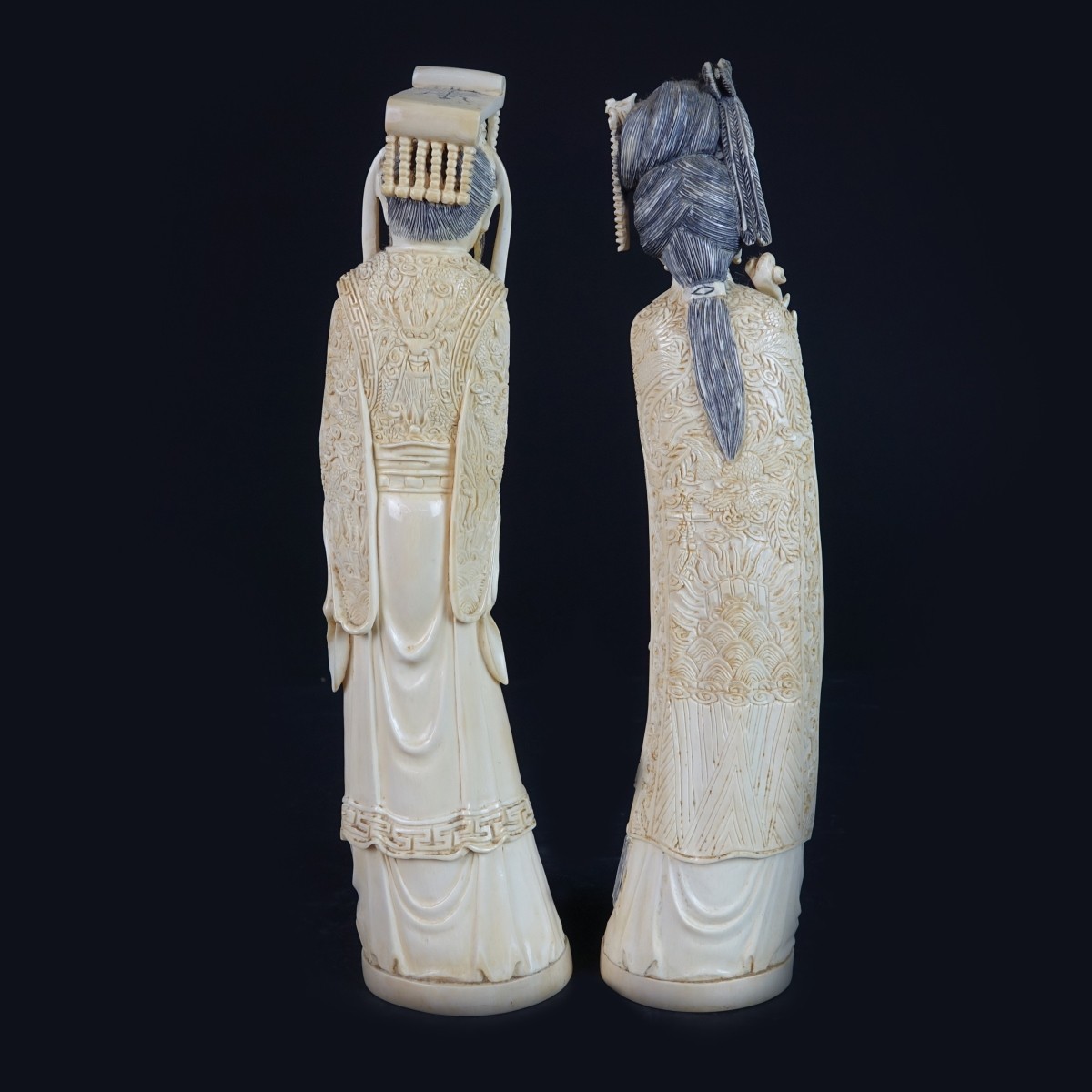 Pair of Chinese Carved Figures