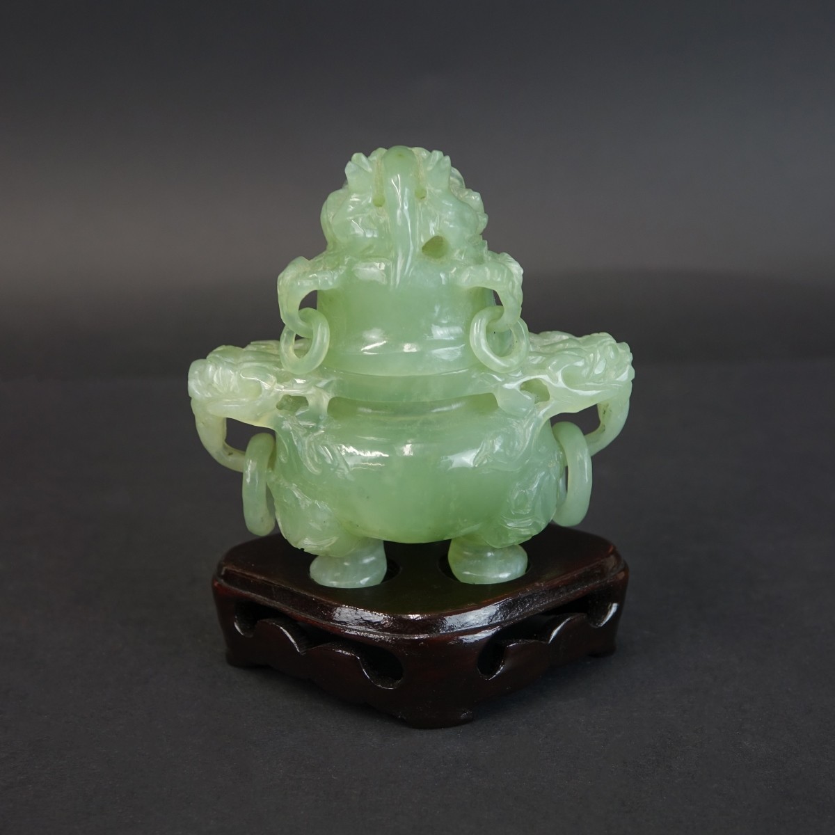 Chinese Serpentine Jade Incense Burner