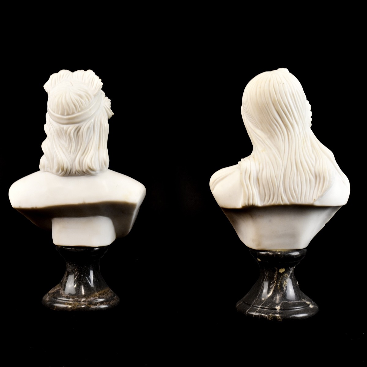 Pair of Neoclassical Style Marble Sculptures