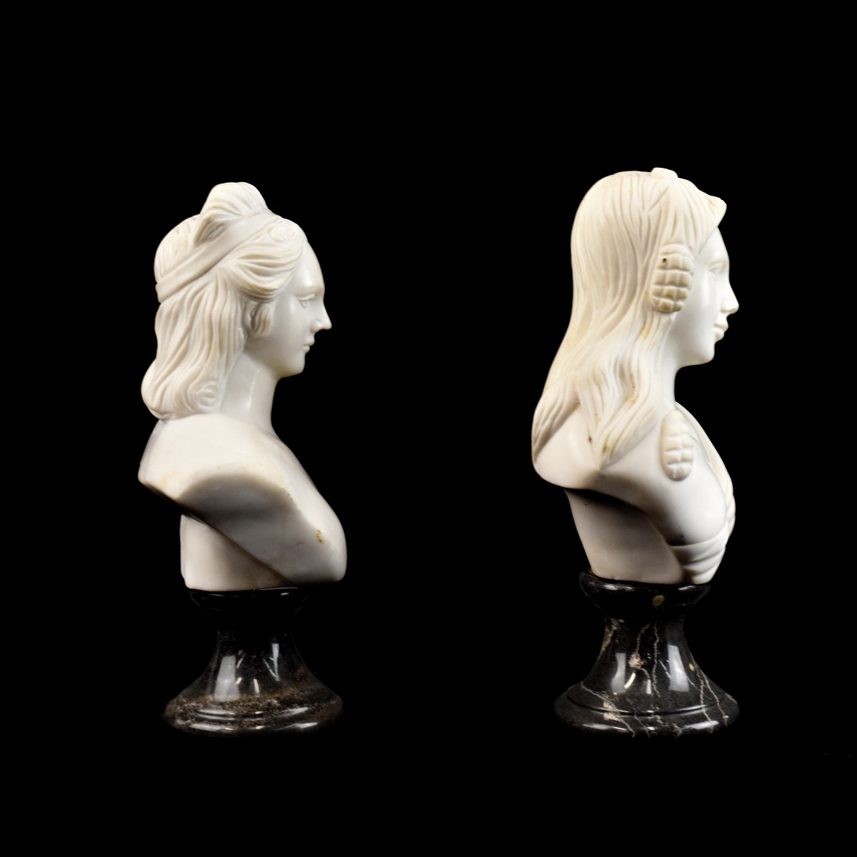 Pair of Neoclassical Style Marble Sculptures