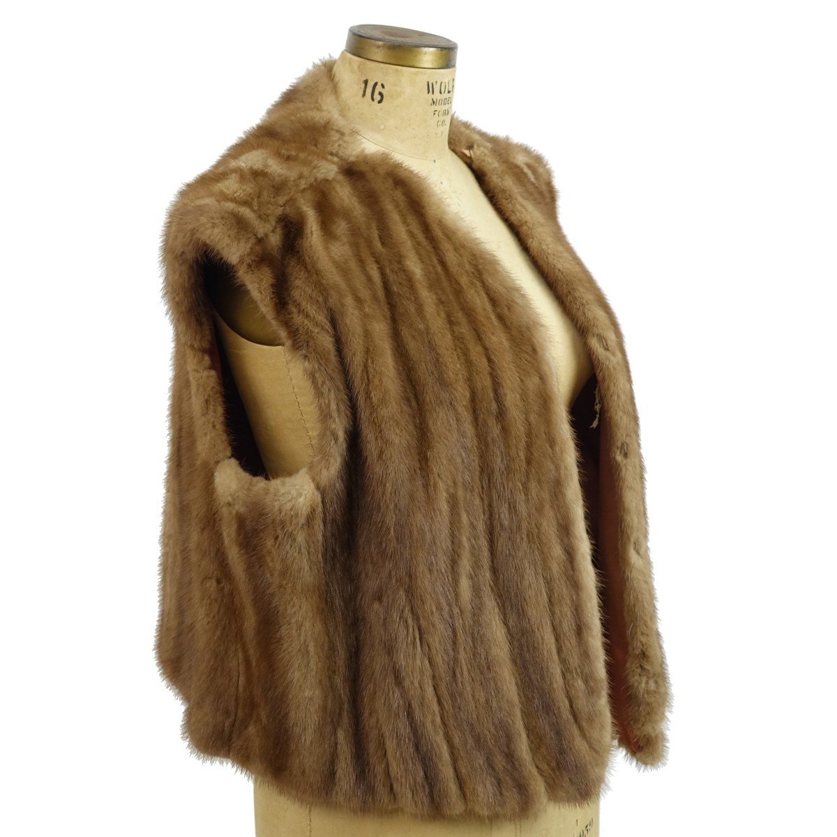 Vintage Ladies Brown Mink Fur Vest