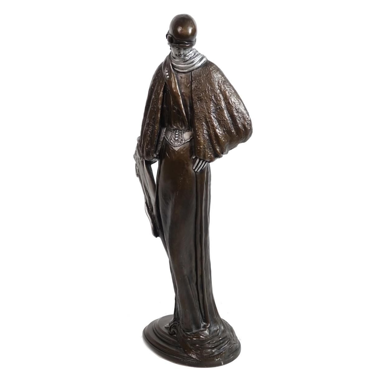 Large Erte Style Bronze Sculpture