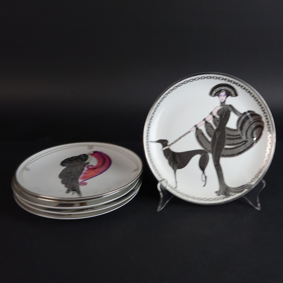 Six (6) Limited Edition House of Erte Plates