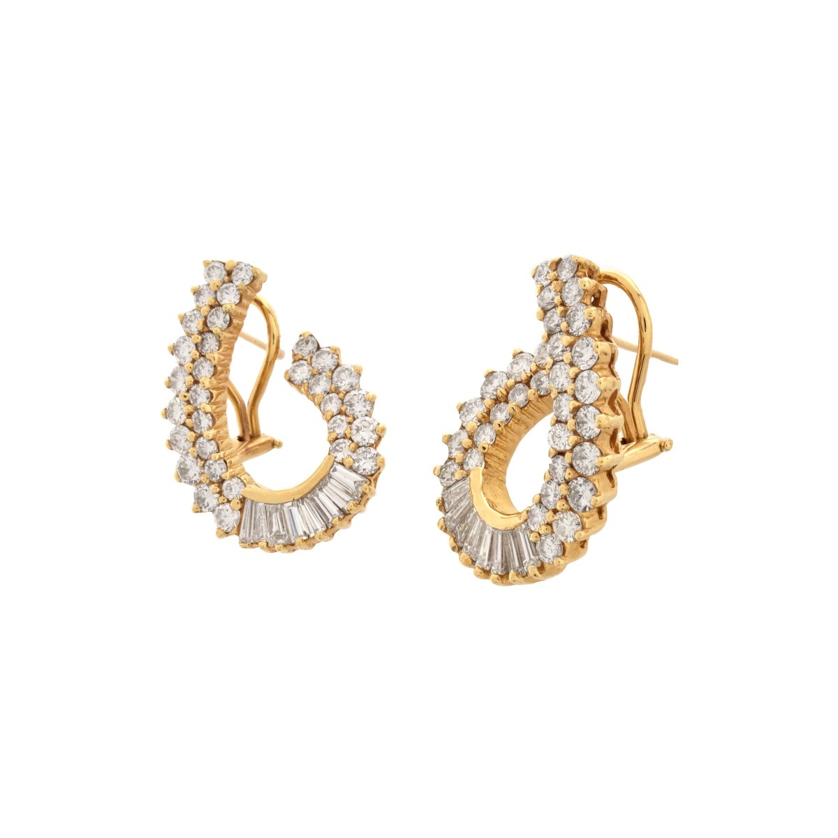 Diamond and 14K Earrings.