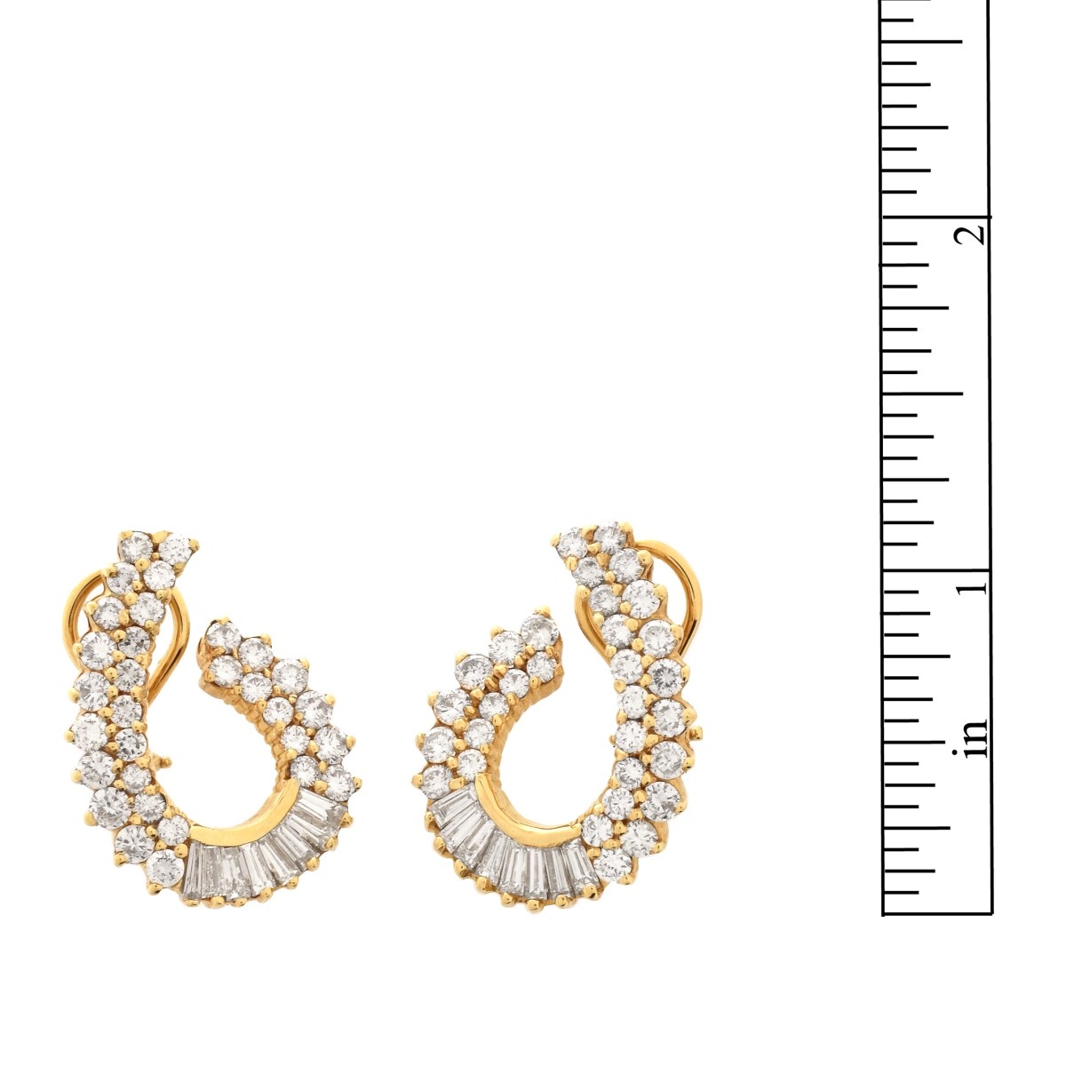 Diamond and 14K Earrings.
