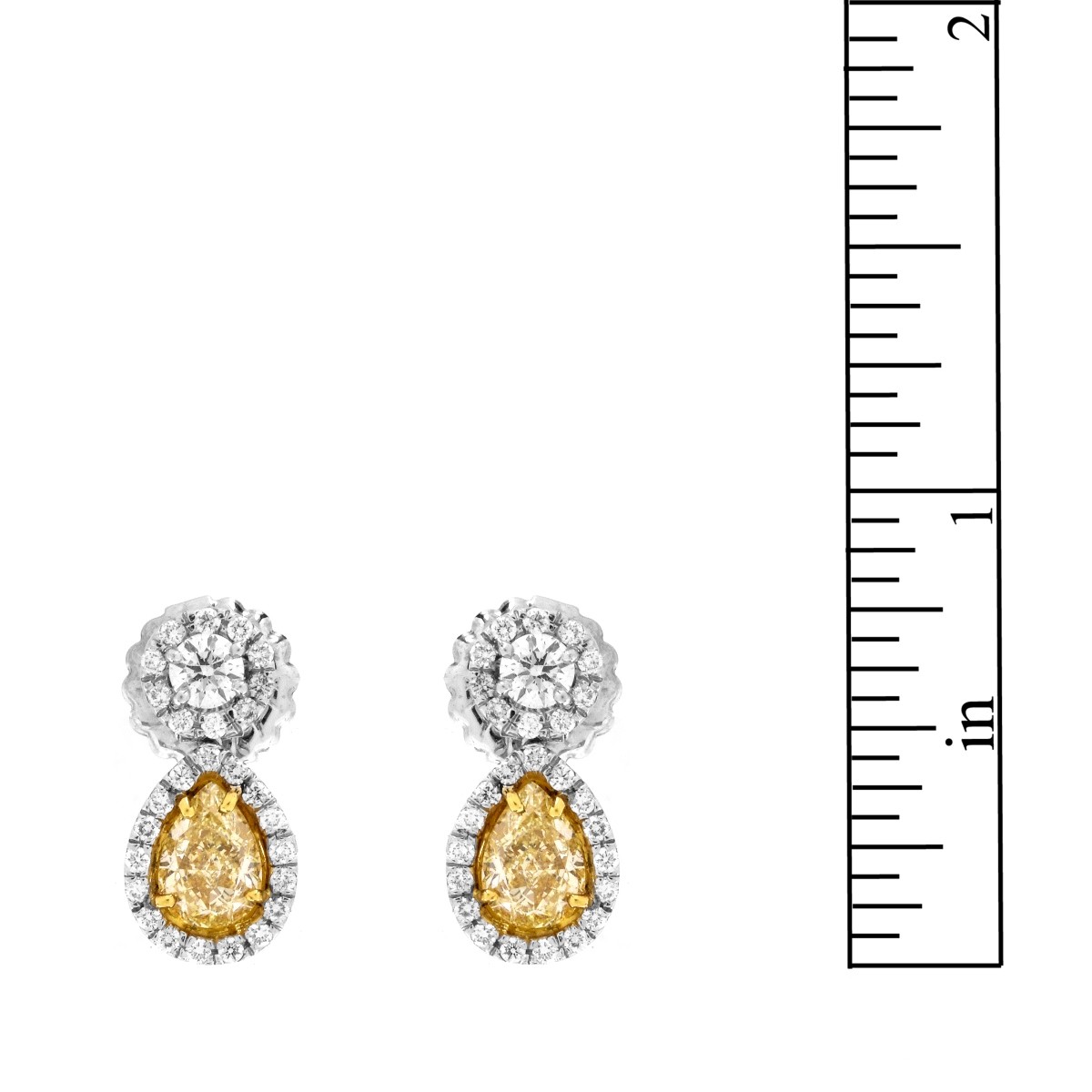 EGL Fancy Light Yellow Diamond Earrings