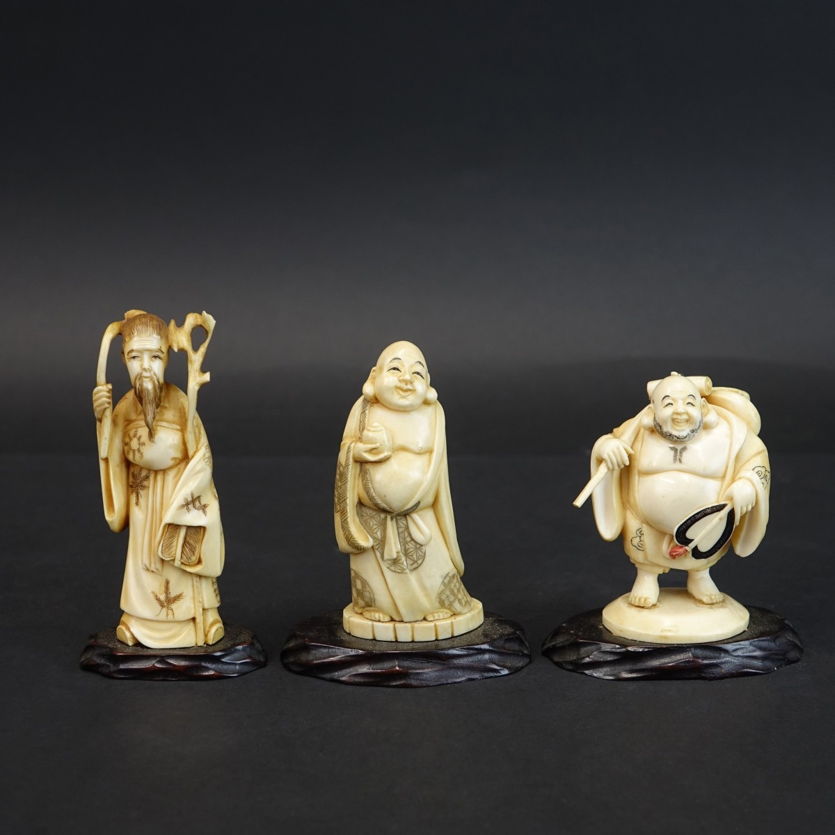 Three (3) Antique Chinese Figurines