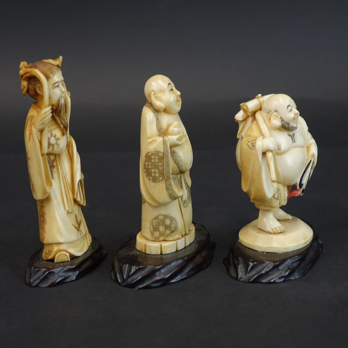 Three (3) Antique Chinese Figurines