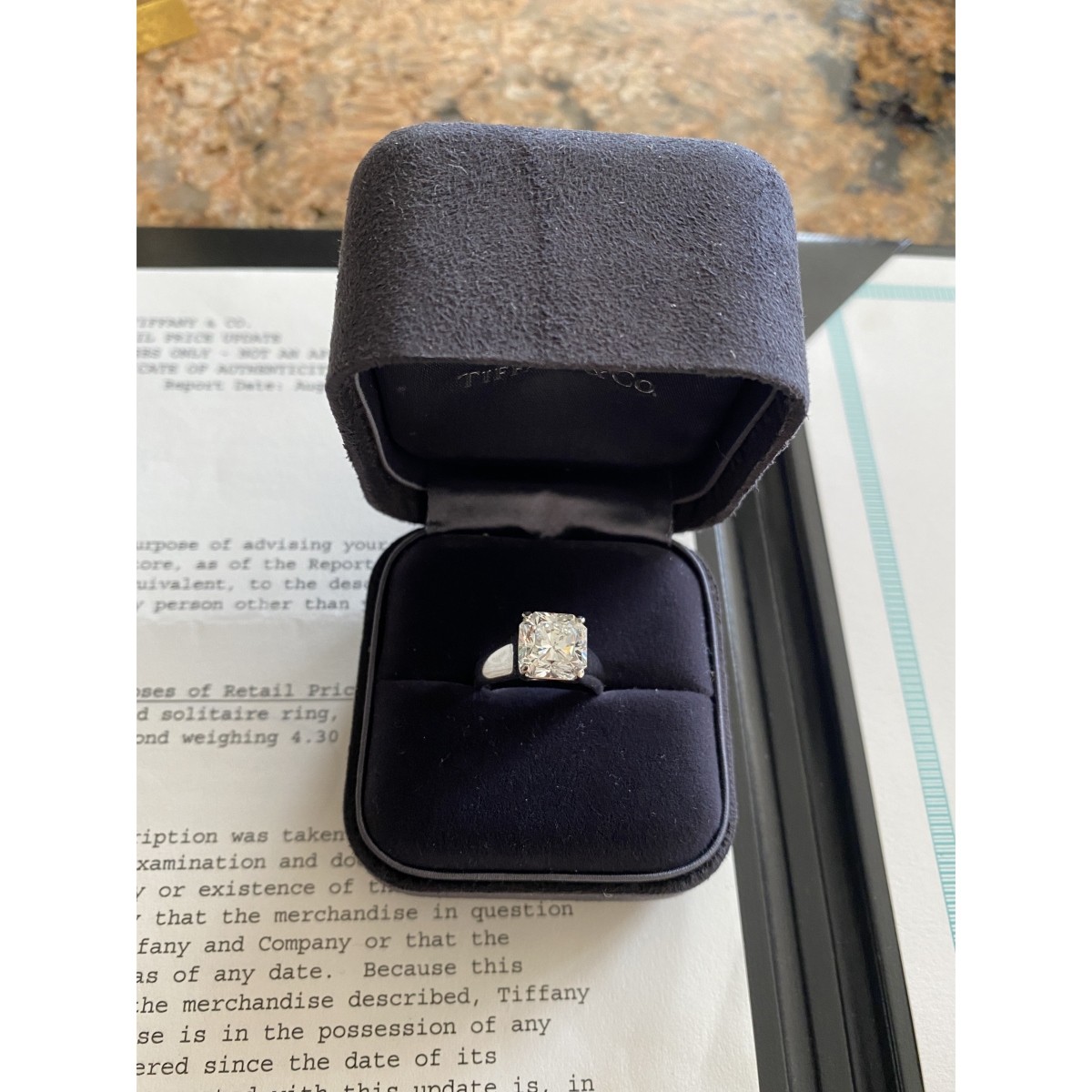 Important Tiffany & Co Diamond and Platinum Ring