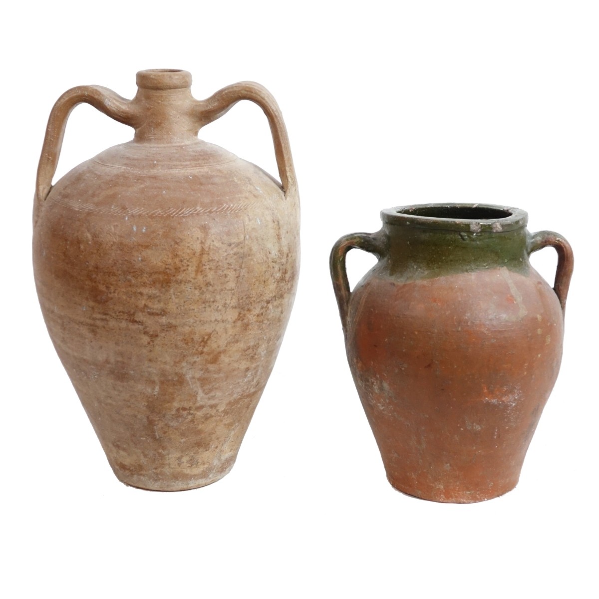 Two (2) Antique Style Terracotta Vessels