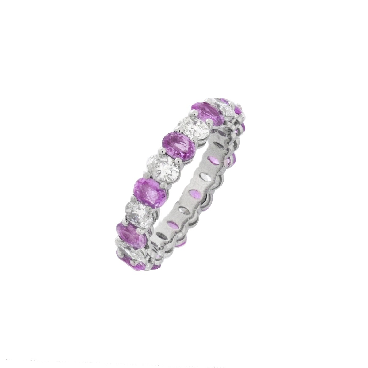 Diamond, Sapphire and Platinum Eternity Band