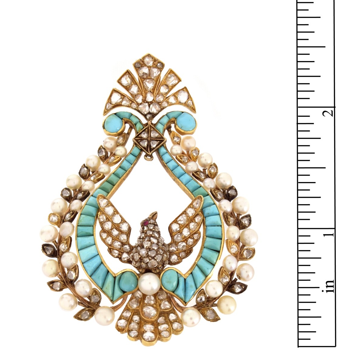 Antique Victorian Diamond and Pearl Pendant
