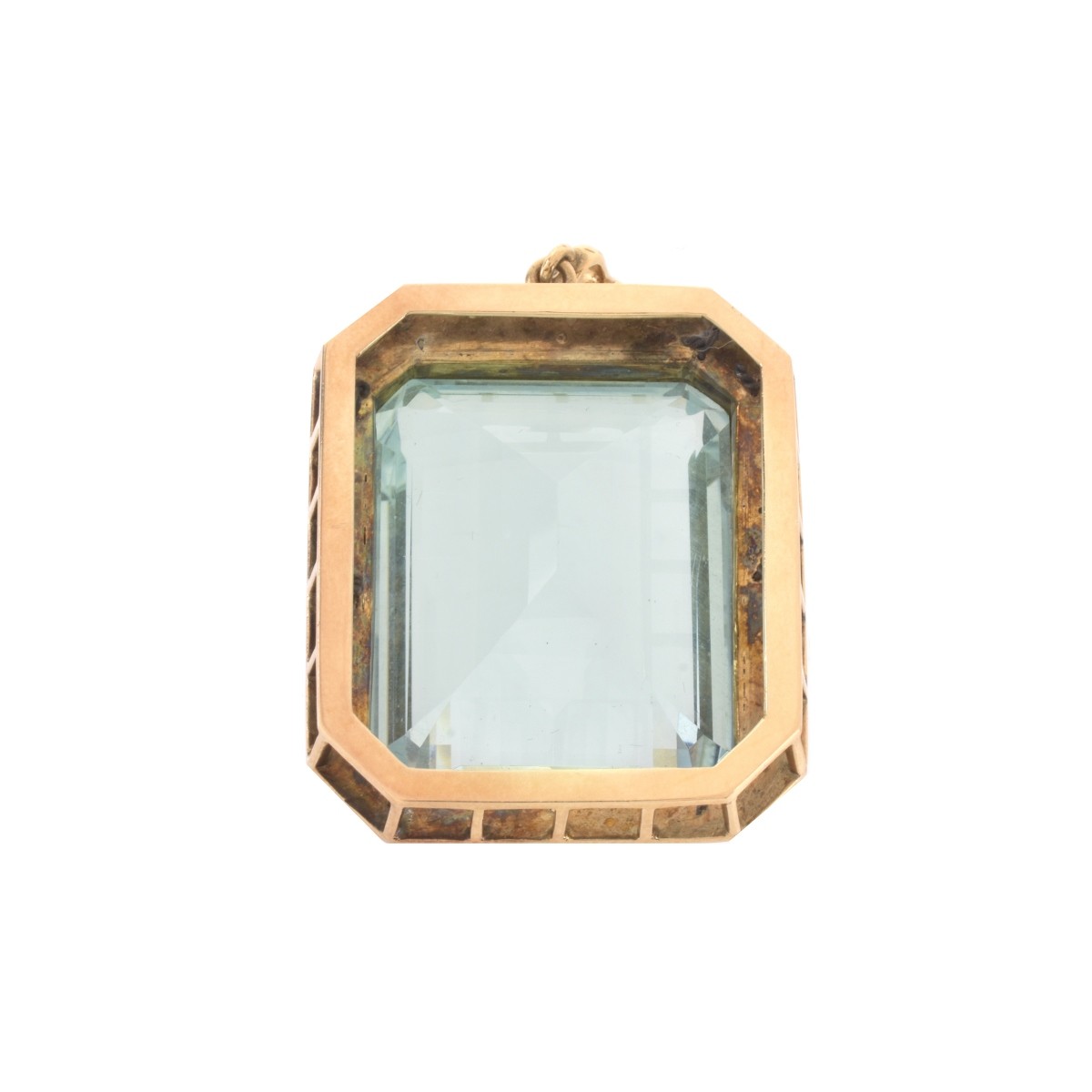 Aquamarine, Pearl and 14K Pendant