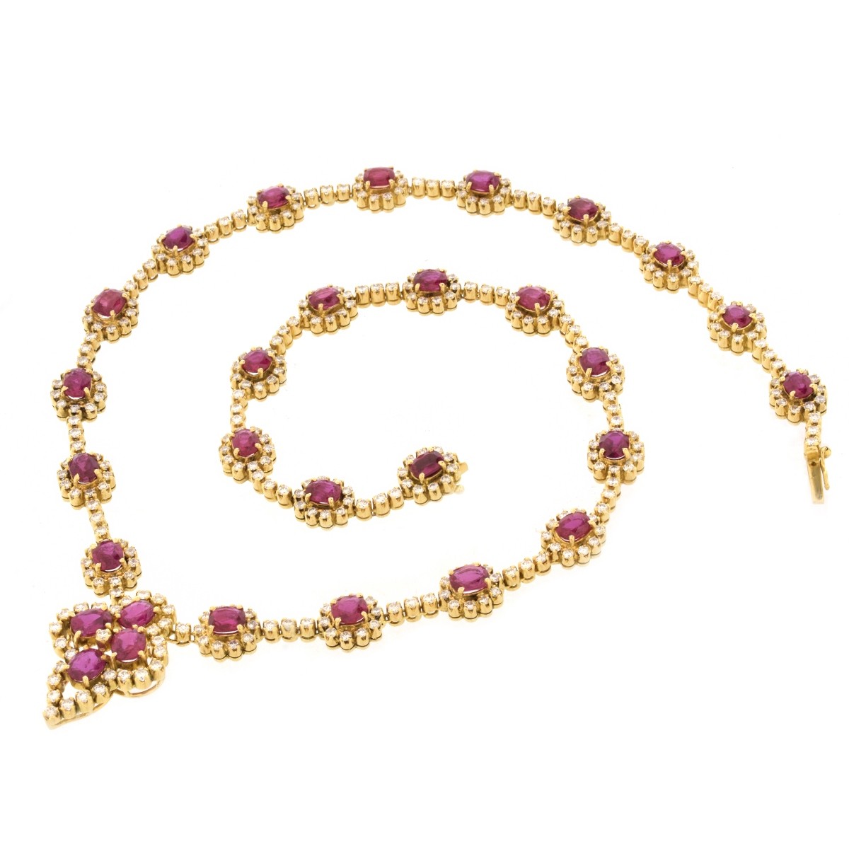 Ruby, Diamond and 18K Necklace