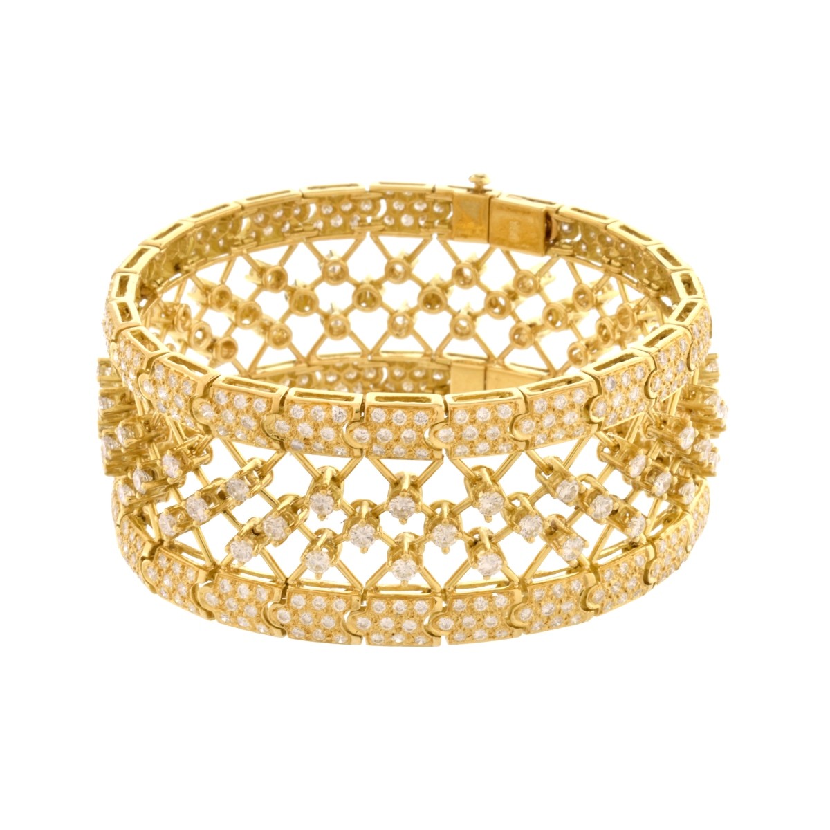 Diamond and 18K Wide Bracelet