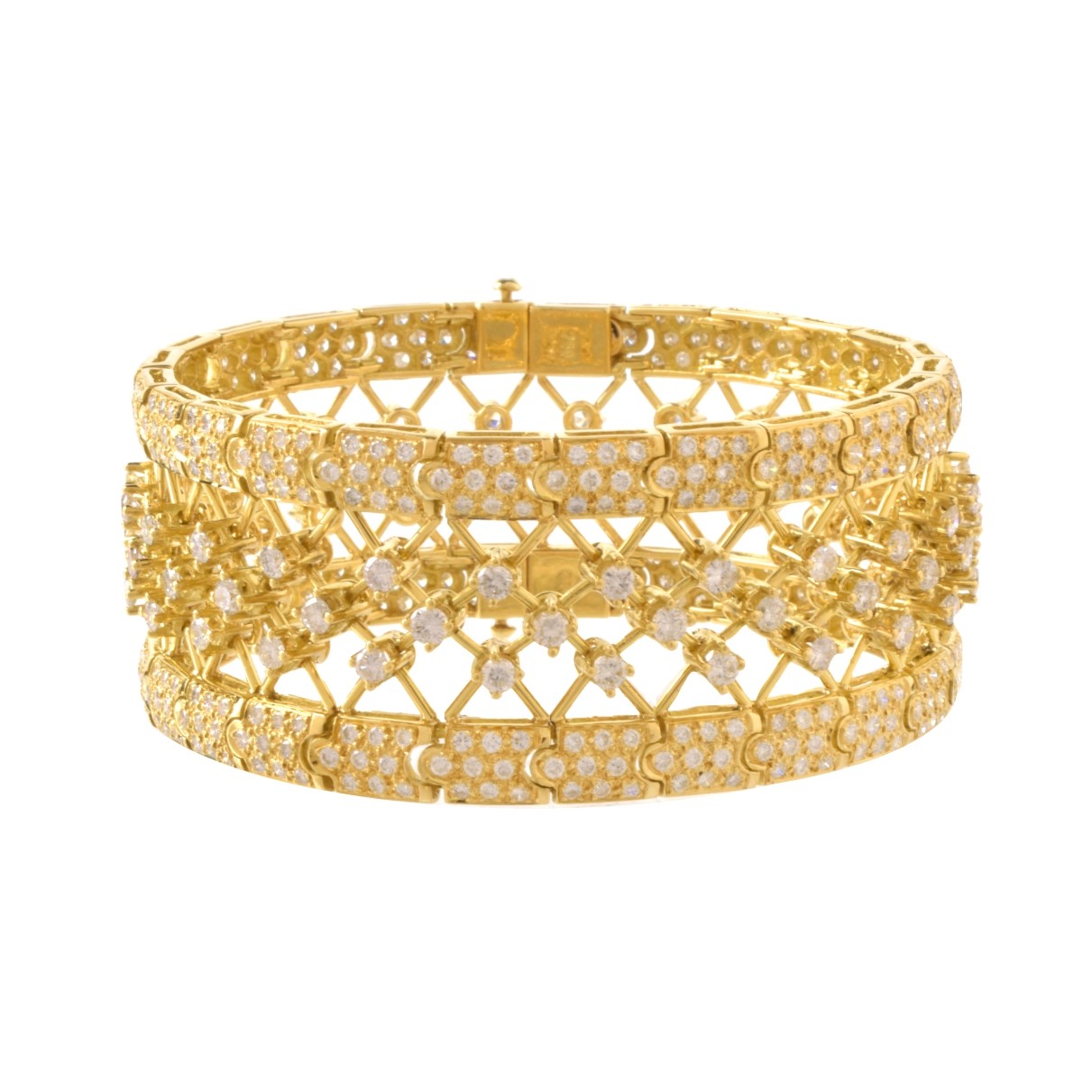 Diamond and 18K Wide Bracelet