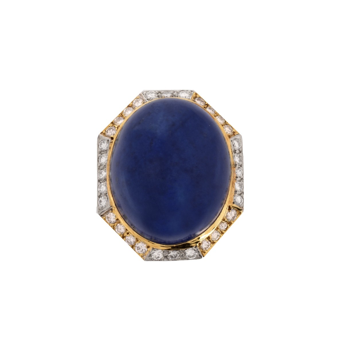 Lapis, Diamond and 18K Ring