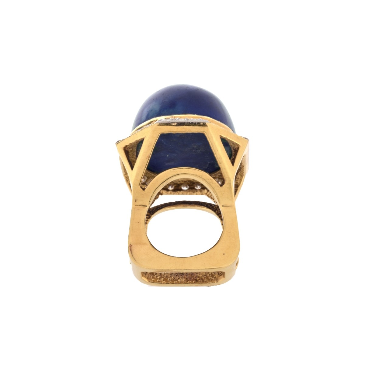 Lapis, Diamond and 18K Ring