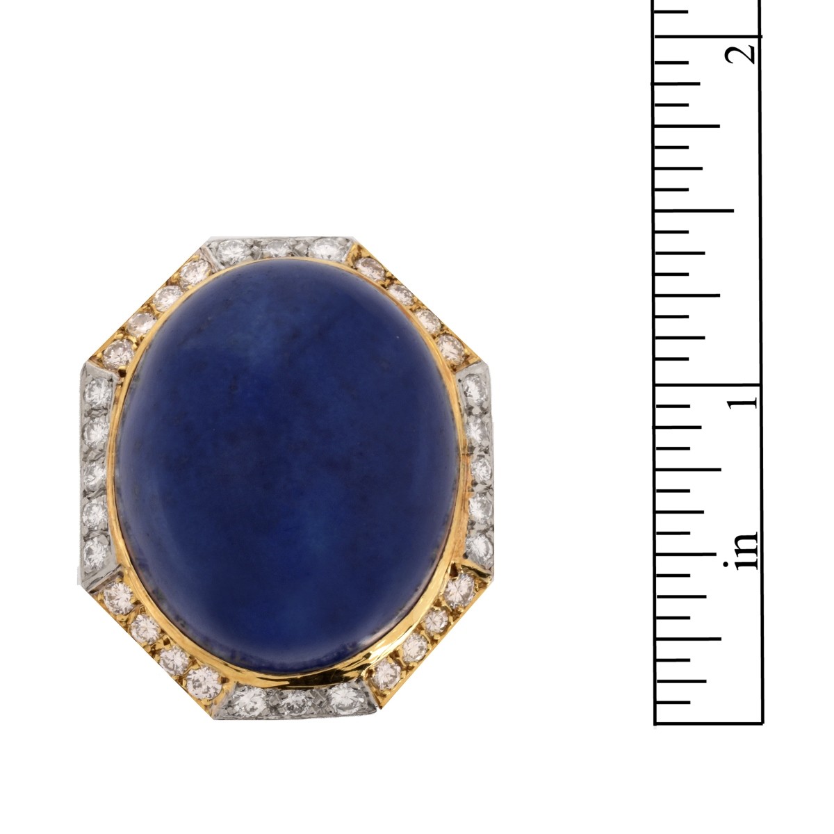 Lapis, Diamond and 18K Ring