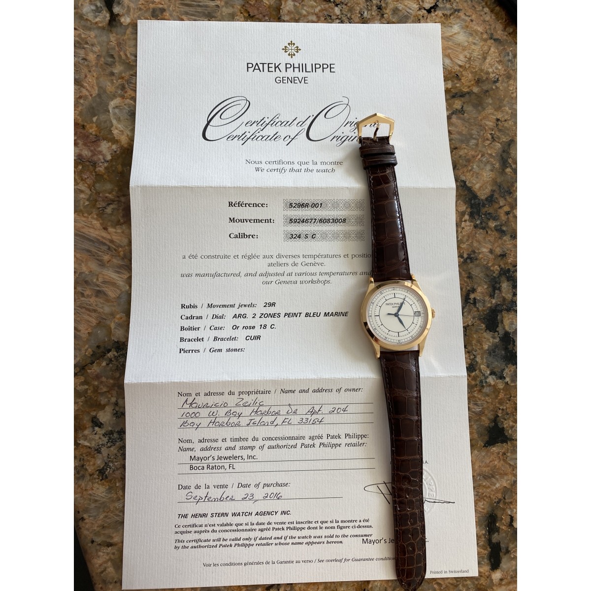 Patek Philippe Calatrava 5296R-001