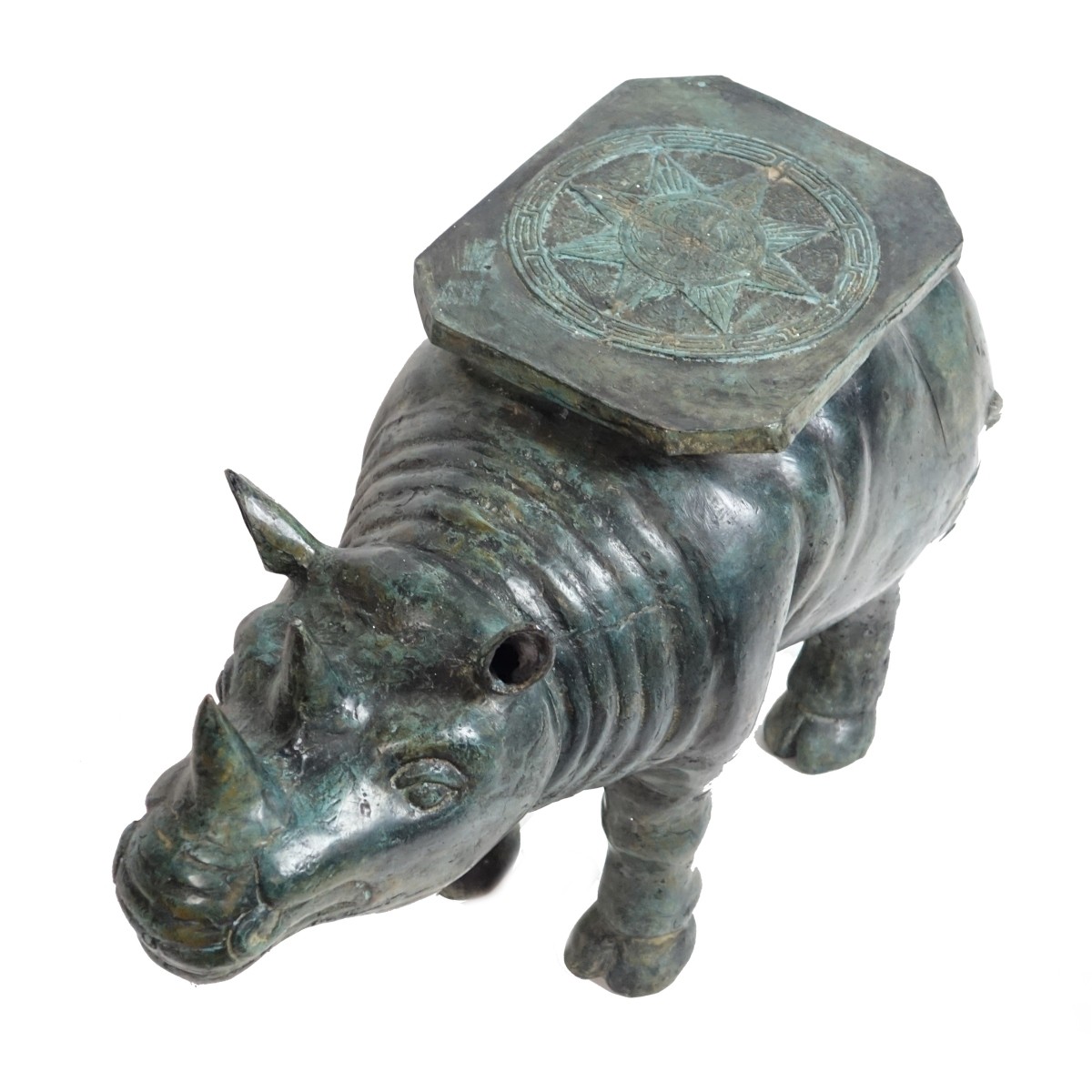 Modern Metal Rhino Garden Seat