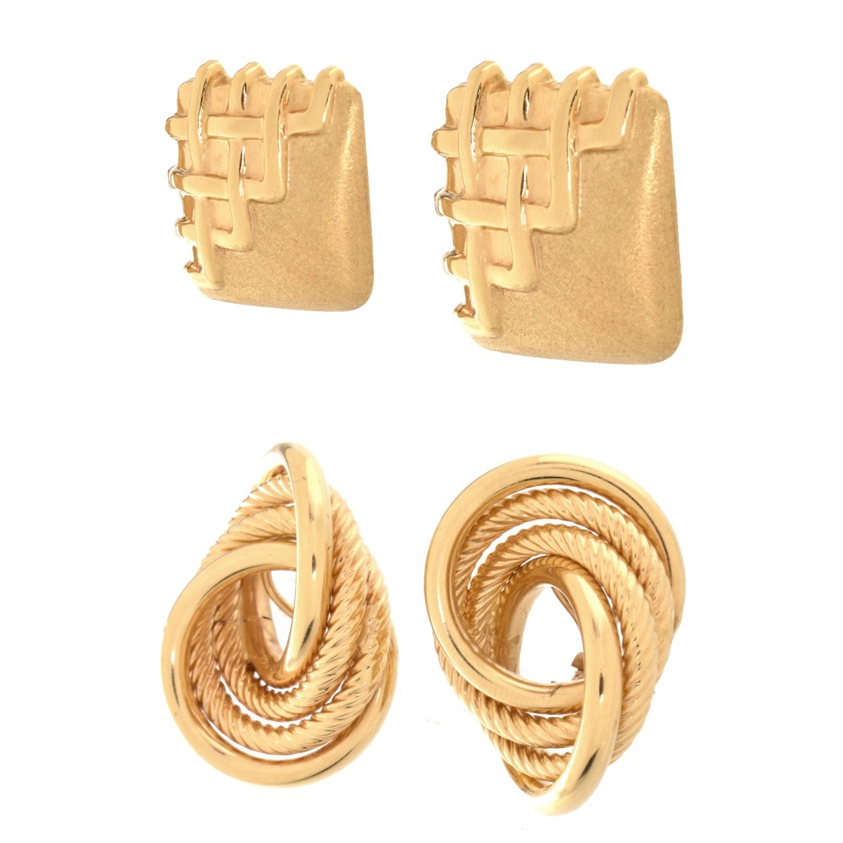 Two Pair 14K Earrings