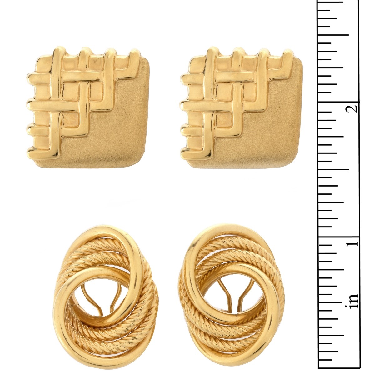 Two Pair 14K Earrings