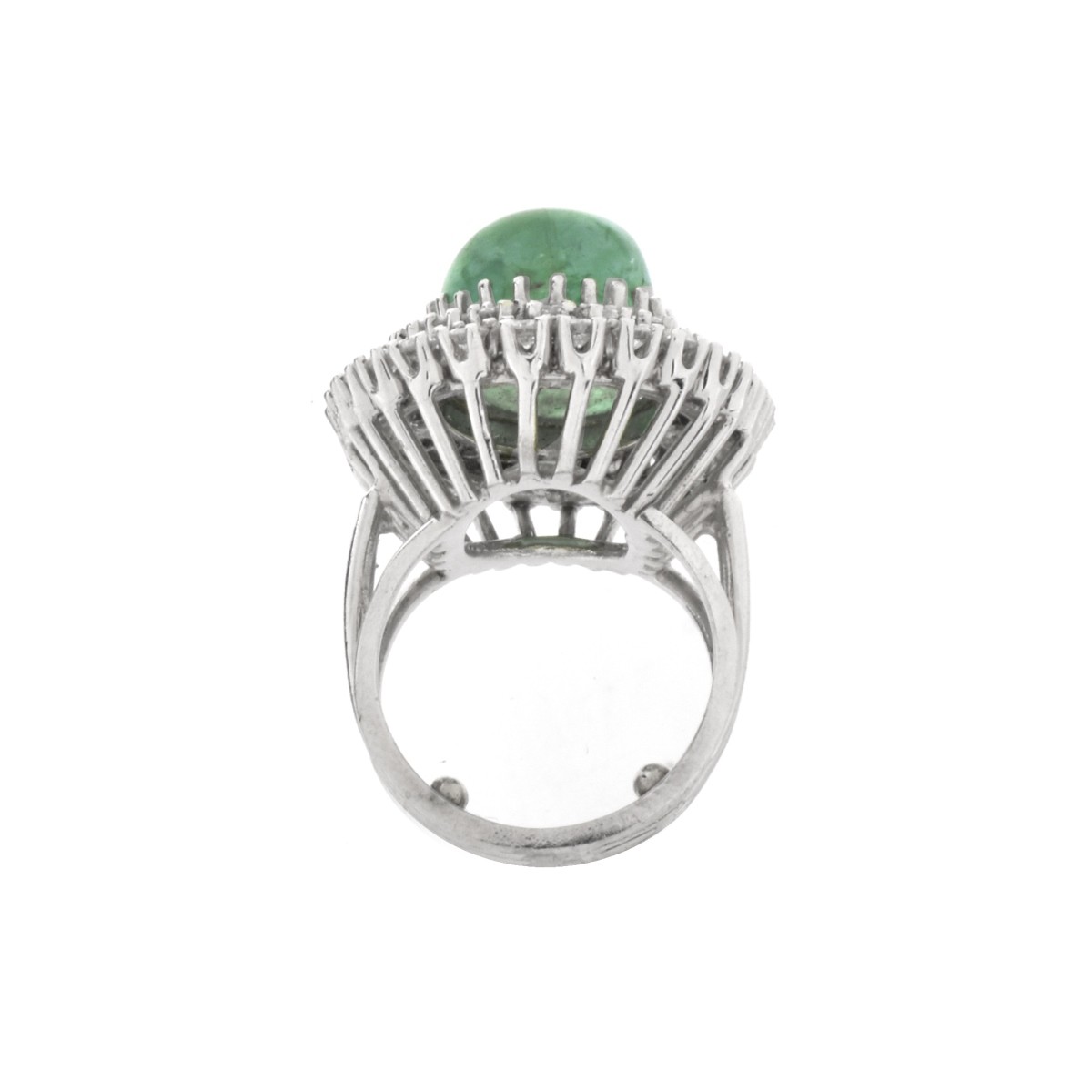 Emerald, Diamond and 14K Ring