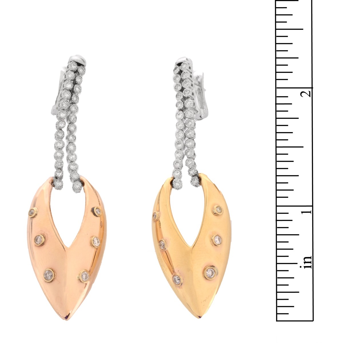 Retro Diamond and 14K Earrings