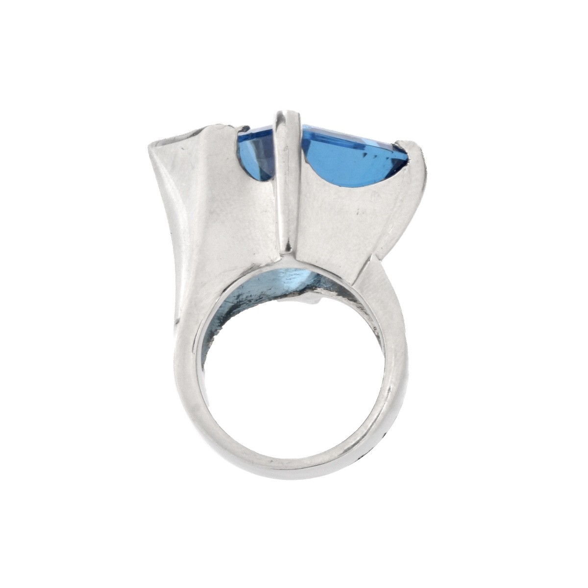 Topaz and Platinum Ring