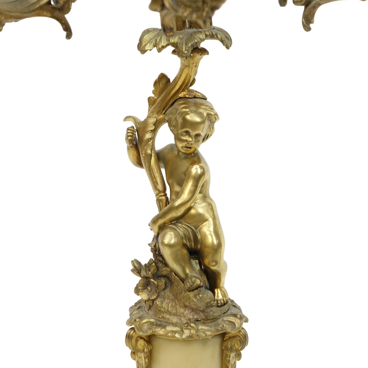 Pair of Antique French Bronze Candelabra