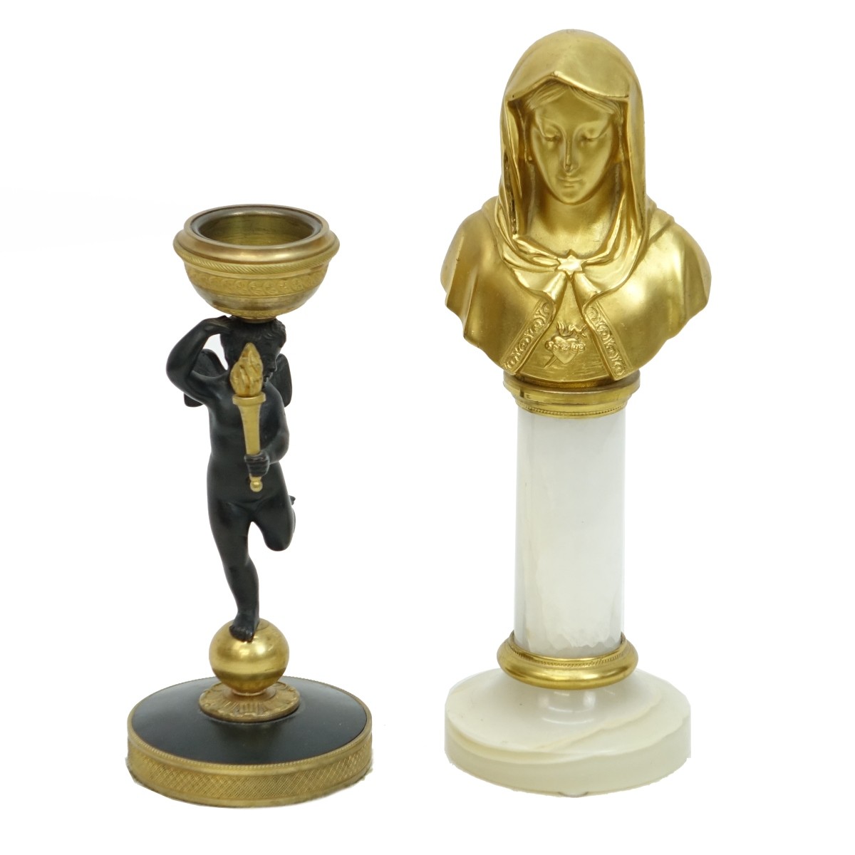 Two (2) Antique Bronze Figurines