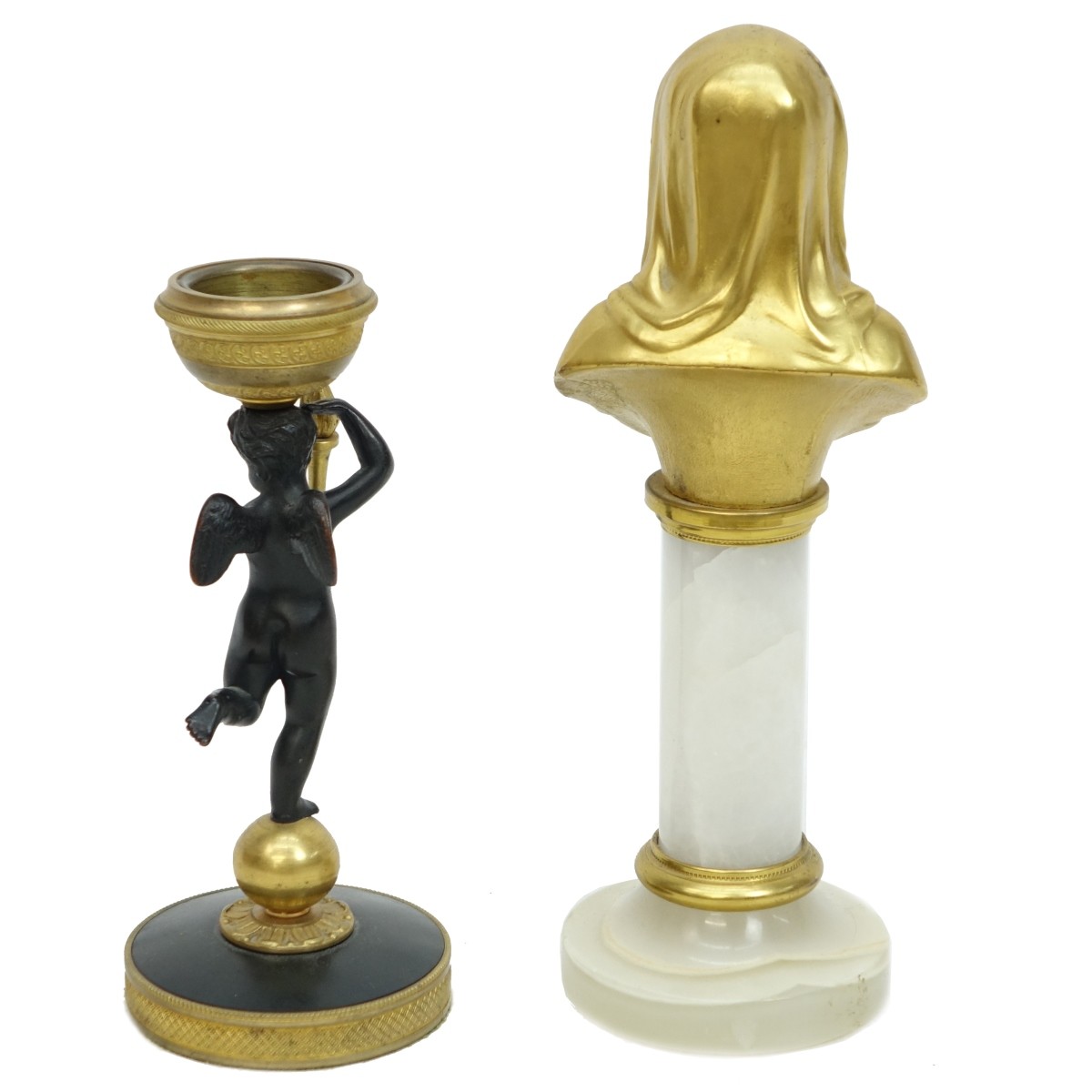 Two (2) Antique Bronze Figurines