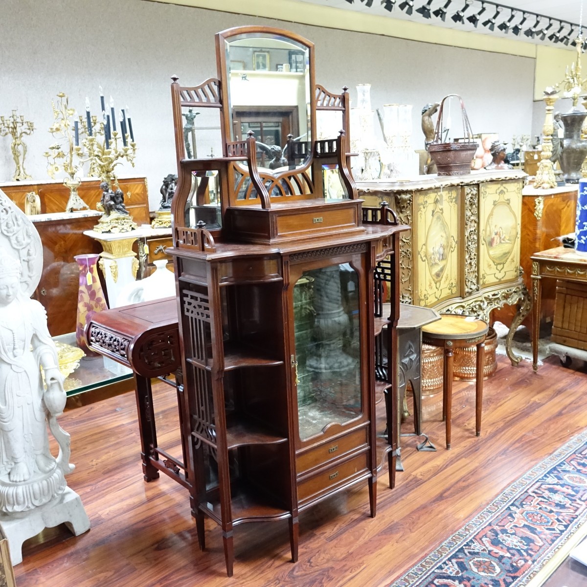 Antique Victorian Mahogany Etagere