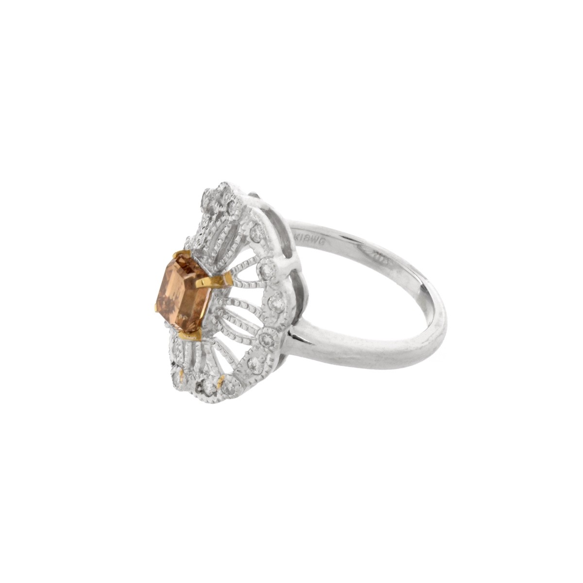 Brown Diamond and 18K Ring